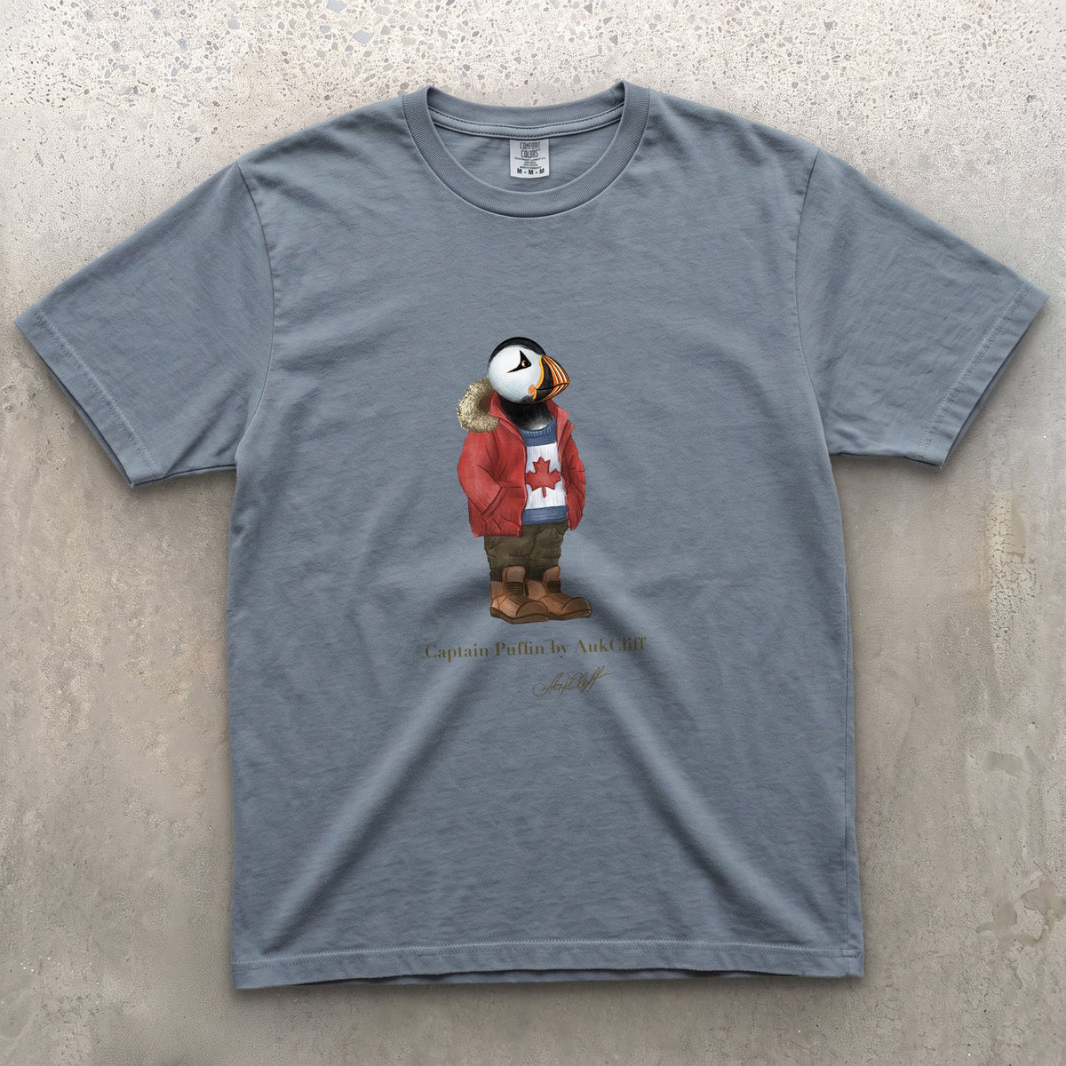 AukCliff Captain Puffin T-shirt Blue Jean / S Captain Puffin™ “Canada Trailkeeper” Comfort Colors T-Shirt
