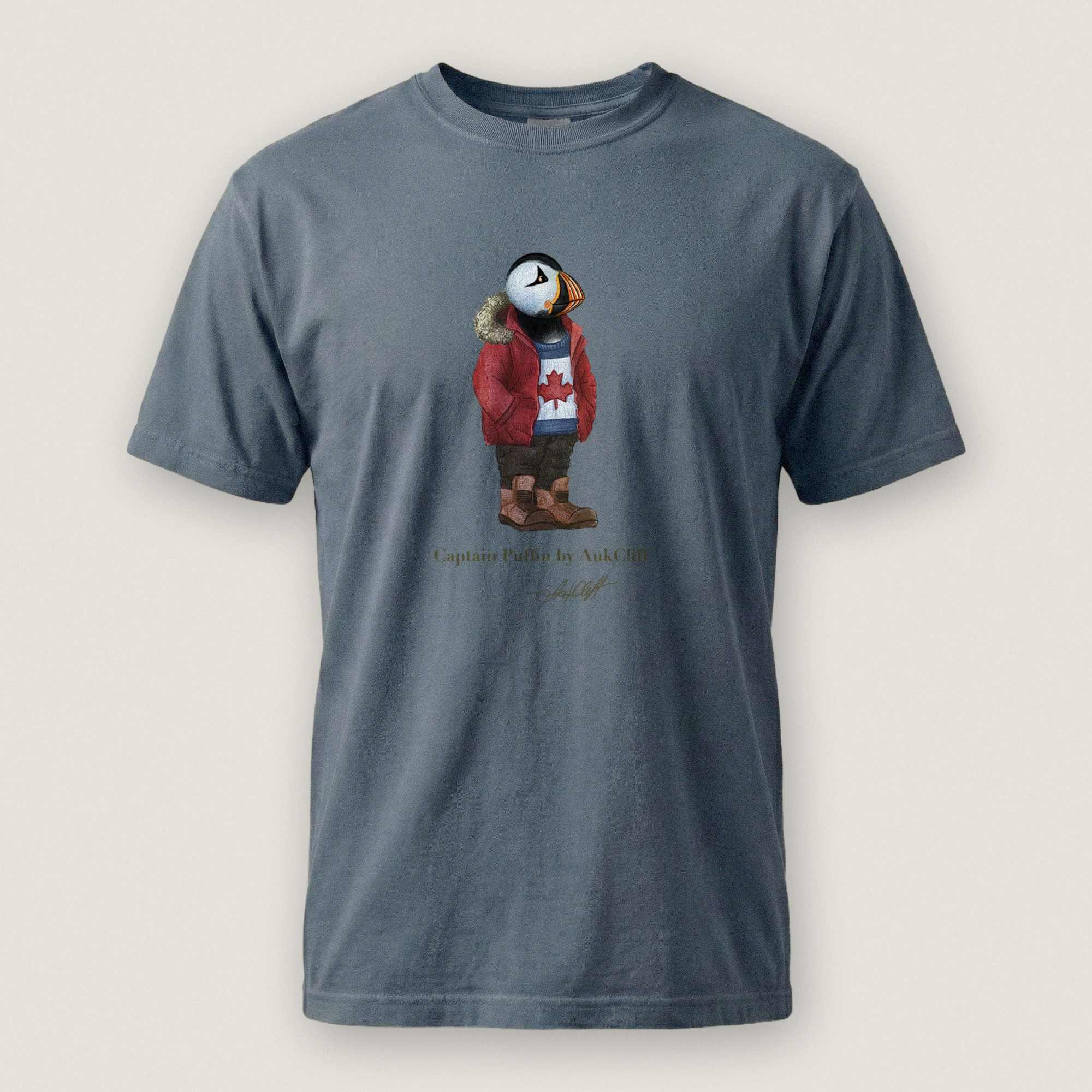 AukCliff Captain Puffin T-shirt Blue Jean / S Captain Puffin™ “Canada Trailkeeper” Comfort Colors T-Shirt