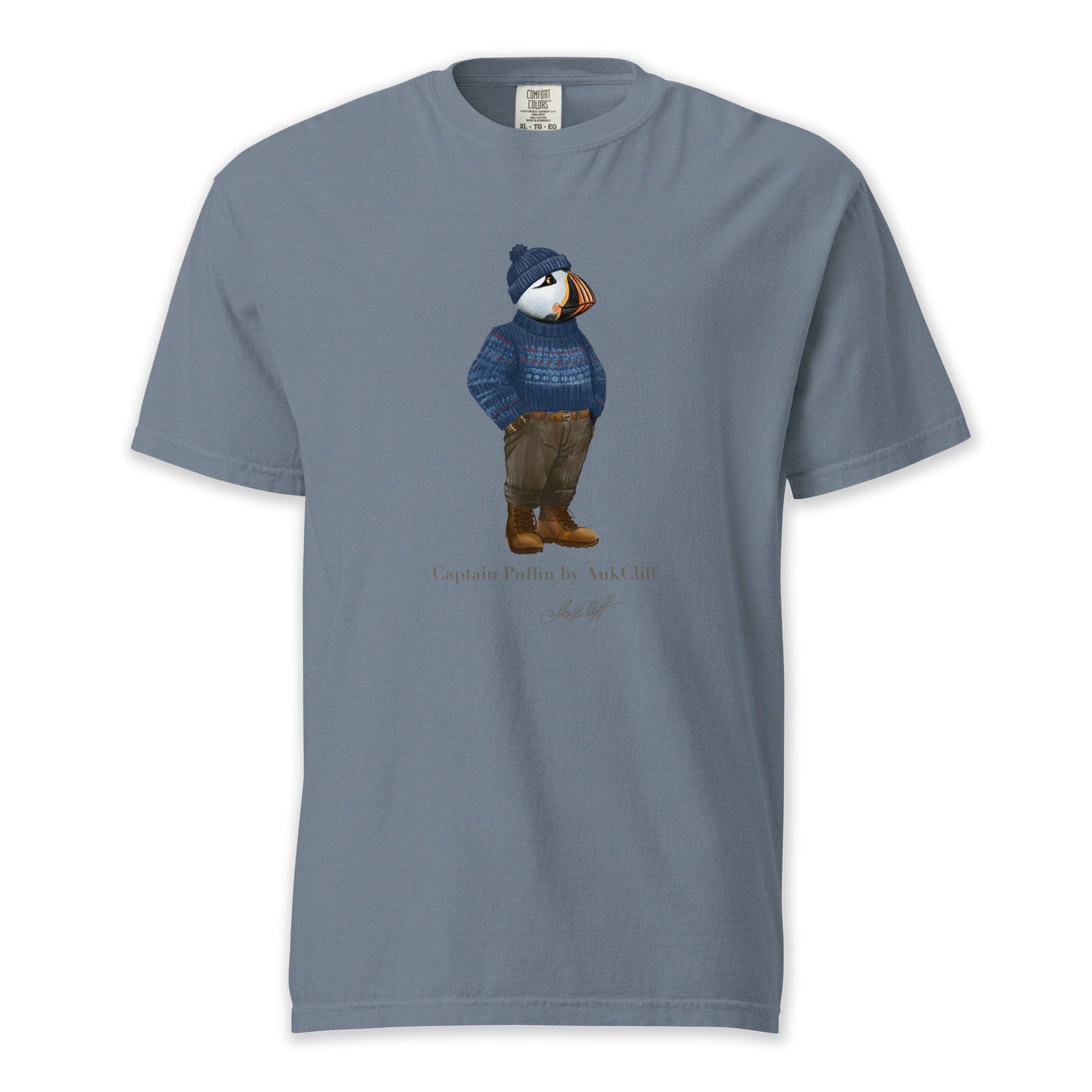 AukCliff Captain Puffin T-shirt Blue Jean / S Captain Puffin™ “Faroe Islands Fisherman” Comfort Colors T-Shirt
