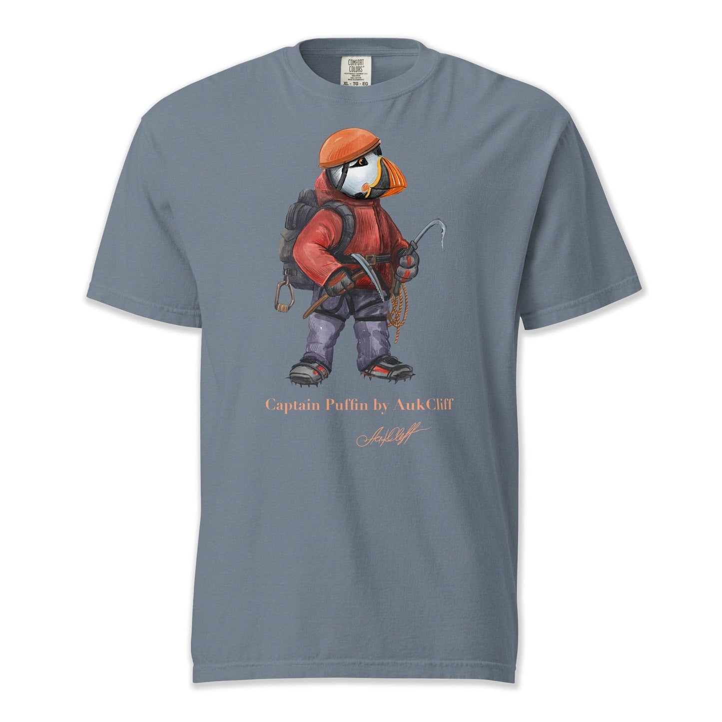 AukCliff Captain Puffin T-shirt Blue Jean / S Captain Puffin™ Ice Climber Comfort Colors T-Shirt