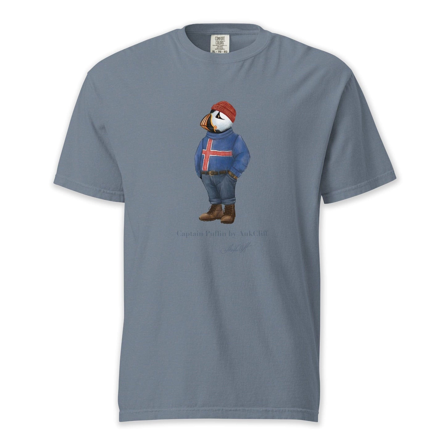 AukCliff Captain Puffin T-shirt Blue Jean / S Captain Puffin™ “Iceland Wanderer” Comfort Colors T-Shirt