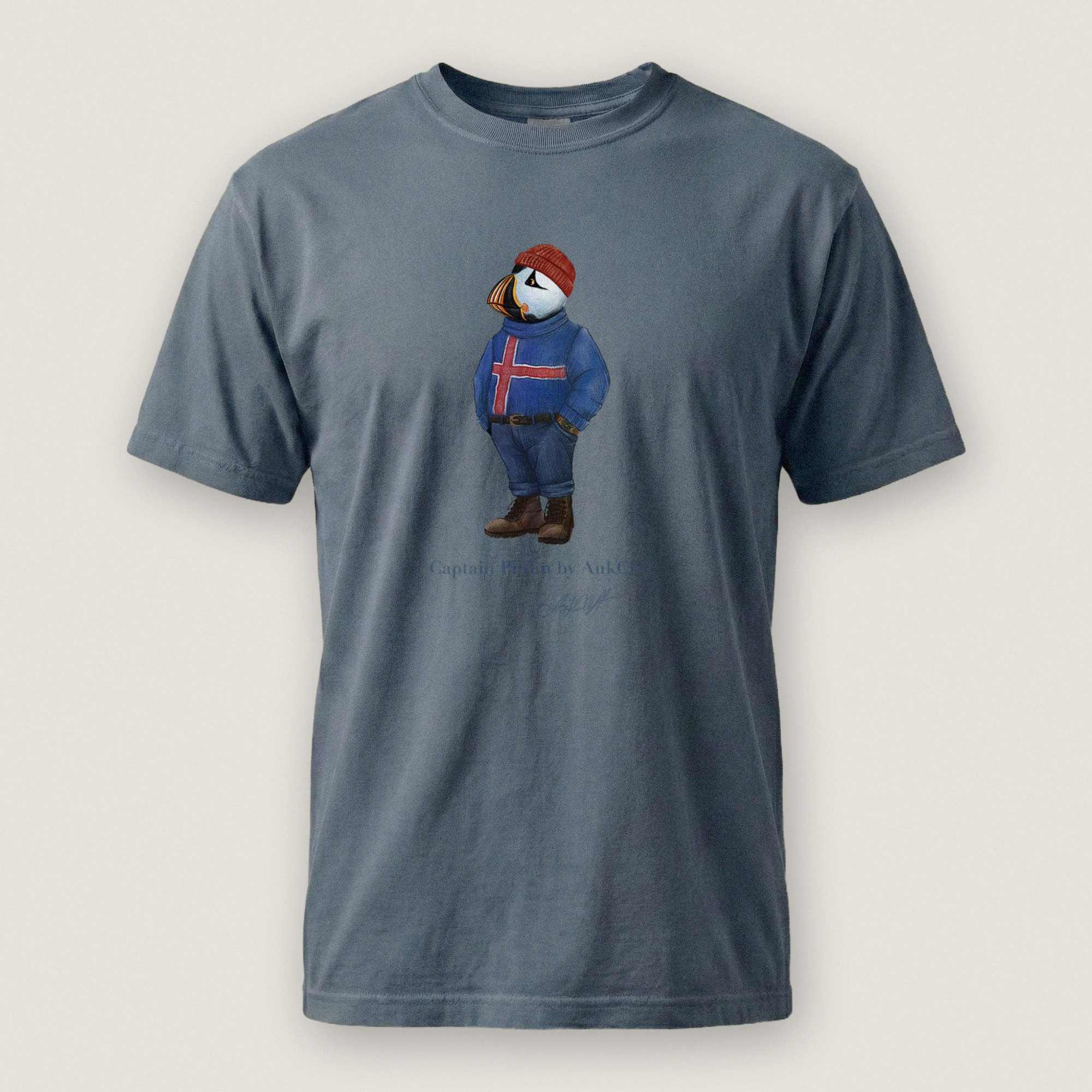 AukCliff Captain Puffin T-shirt Blue Jean / S Captain Puffin™ “Iceland Wanderer” Comfort Colors T-Shirt
