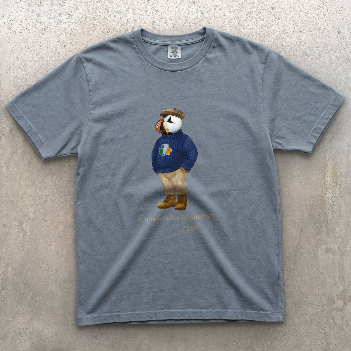 AukCliff Captain Puffin T-shirt Blue Jean / S Captain Puffin™ “Irish Trailkeeper” T-Shirt
