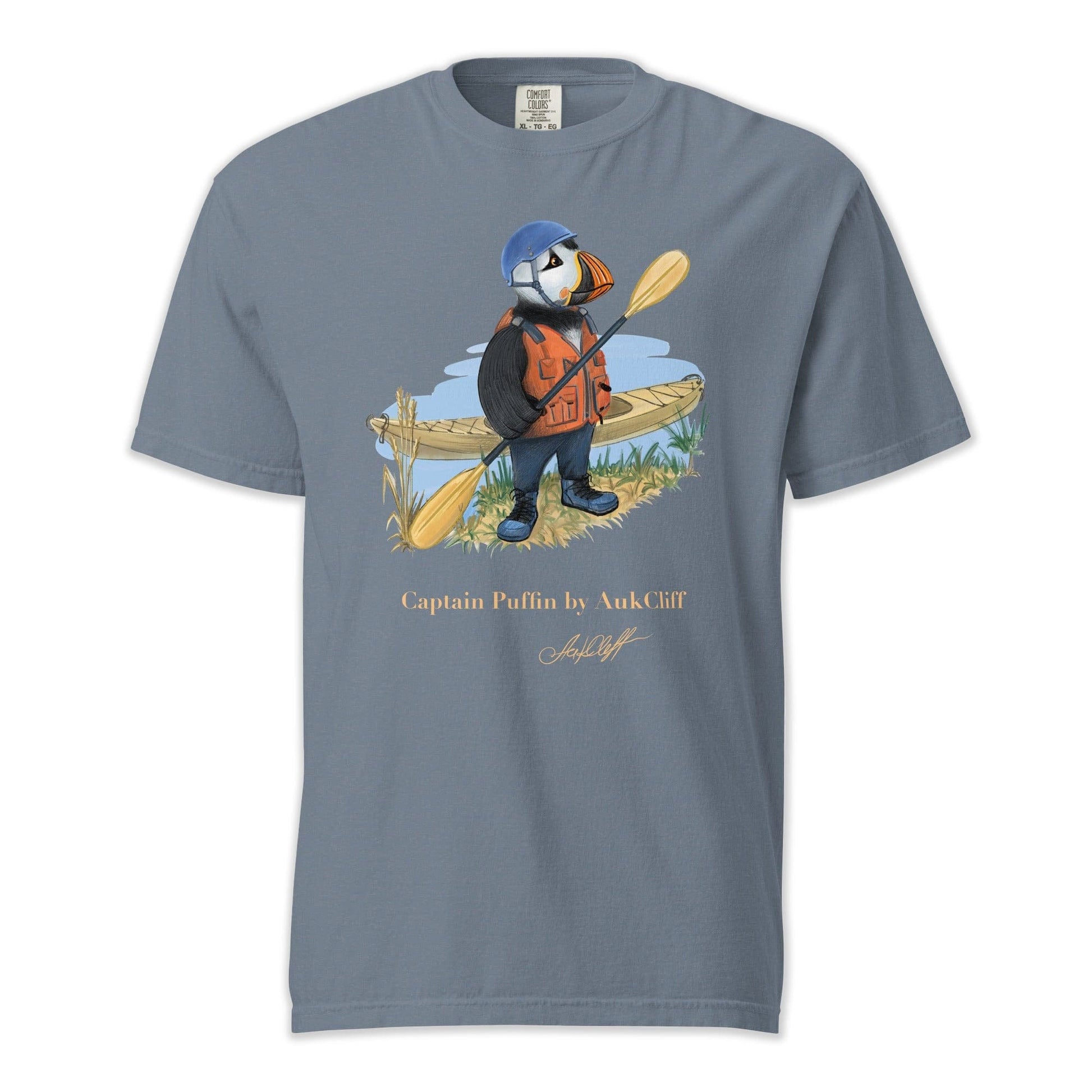 AukCliff Captain Puffin T-shirt Blue Jean / S Captain Puffin™ Kayaker Comfort Colors T-Shirt