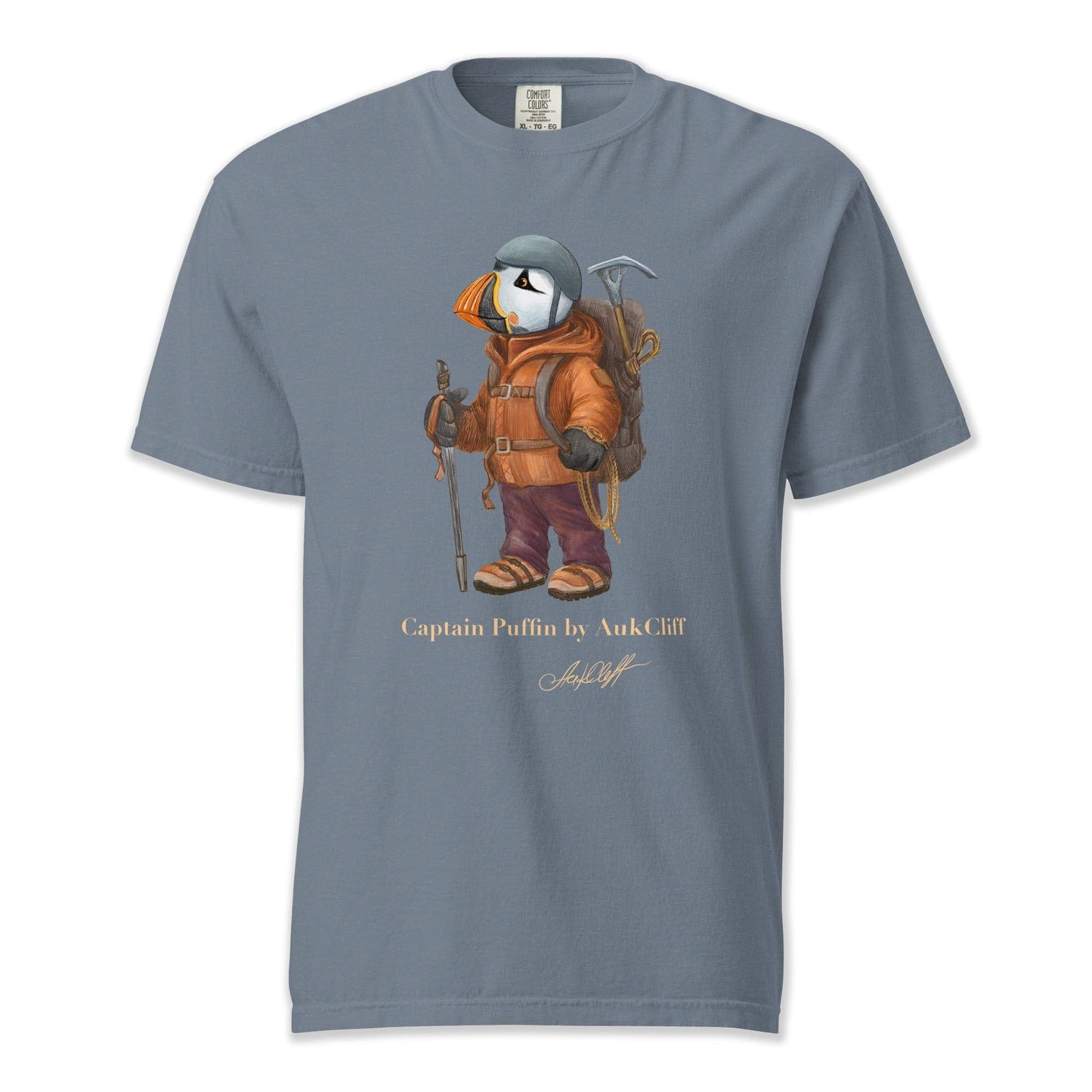 AukCliff Captain Puffin T-shirt Blue Jean / S Captain Puffin™ Mountaineer Comfort Colors T-Shirt
