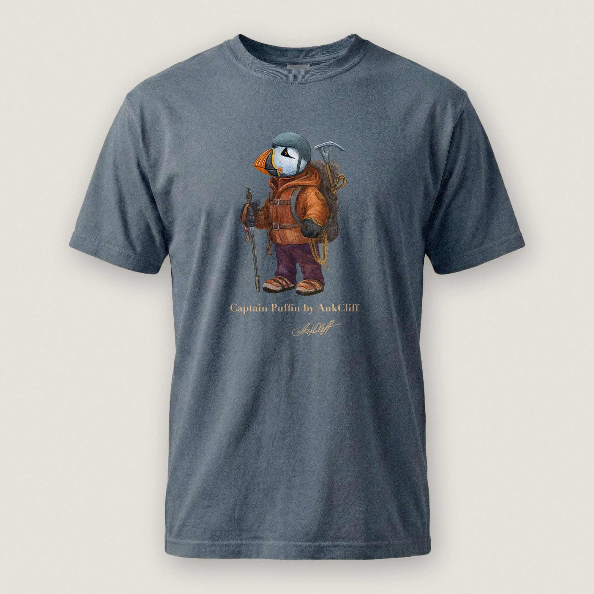 AukCliff Captain Puffin T-shirt Blue Jean / S Captain Puffin™ Mountaineer Comfort Colors T-Shirt