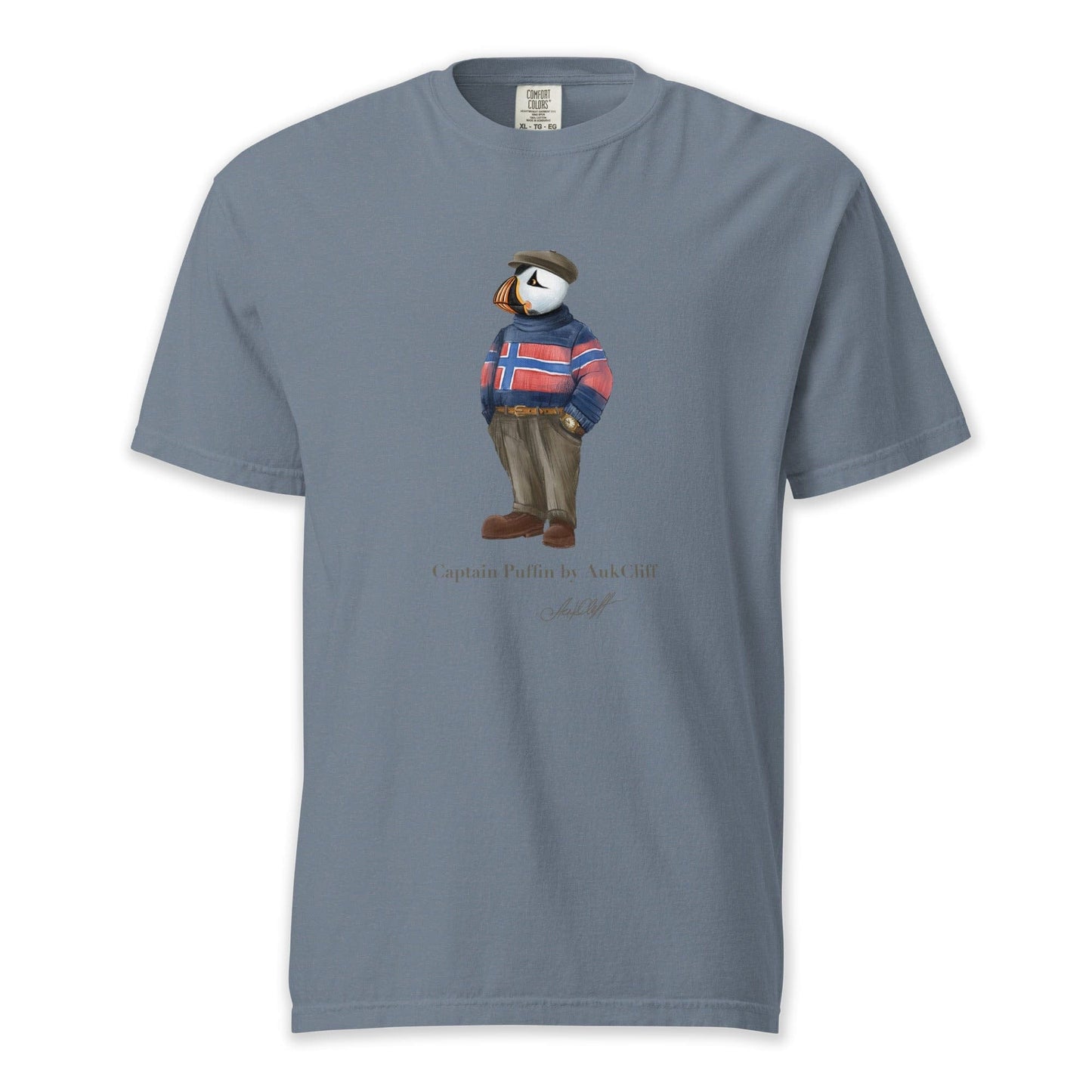 AukCliff Captain Puffin T-shirt Blue Jean / S Captain Puffin™ “Nordic Wanderer” Comfort Colors T-Shirt