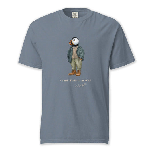 AukCliff® Captain Puffin T-shirt Blue Jean / S Captain Puffin™ “Outdoor Heritage” Comfort Colors T-Shirt