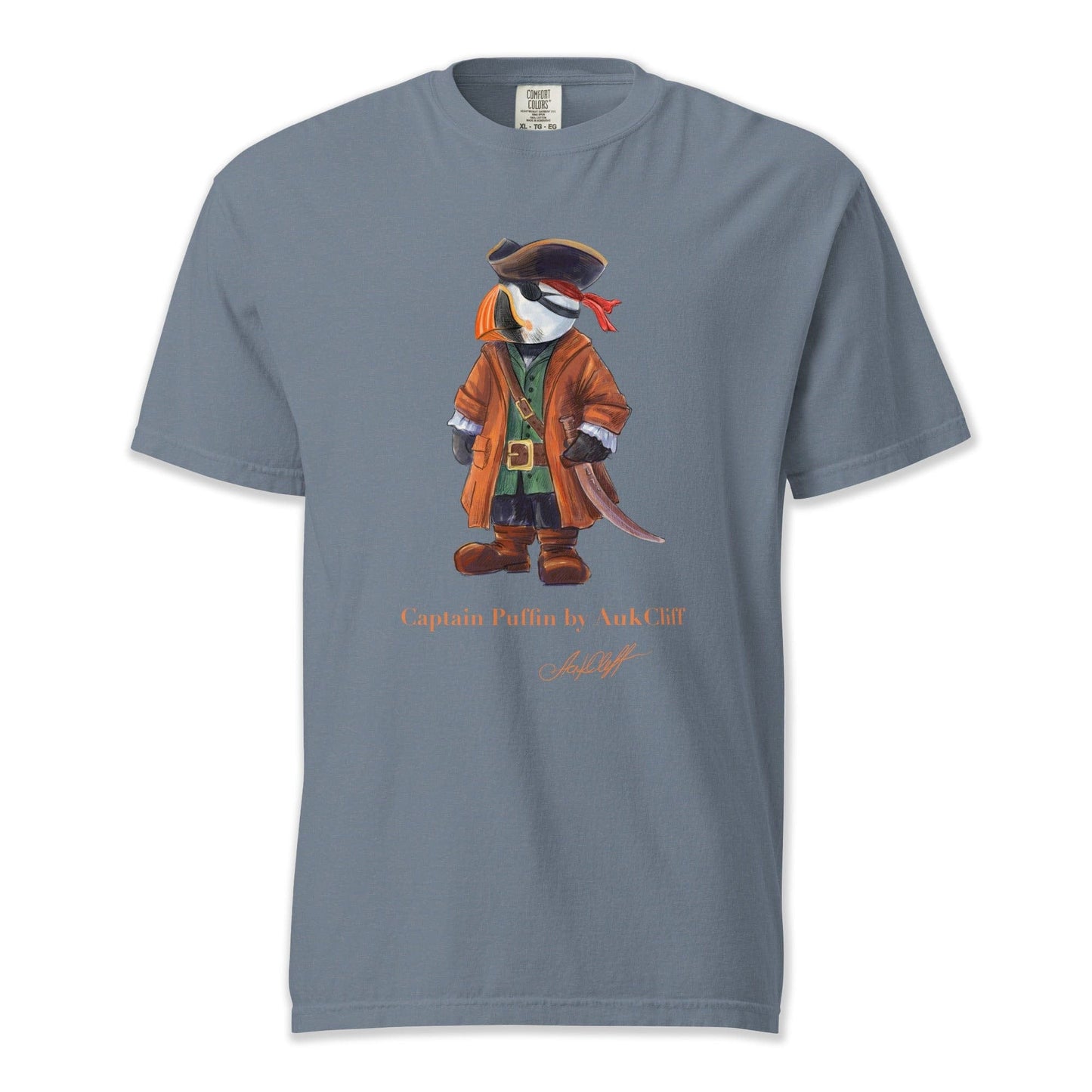 AukCliff Captain Puffin T-shirt Blue Jean / S Captain Puffin™ Pirate Comfort Colors T-Shirt