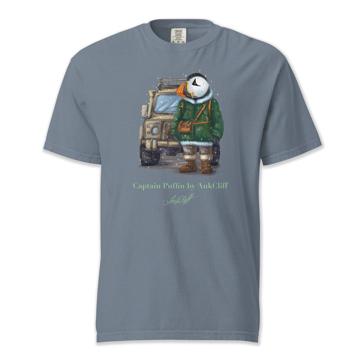 AukCliff Captain Puffin T-shirt Blue Jean / S Captain Puffin™ Polar Explorer Comfort Colors T-shirt