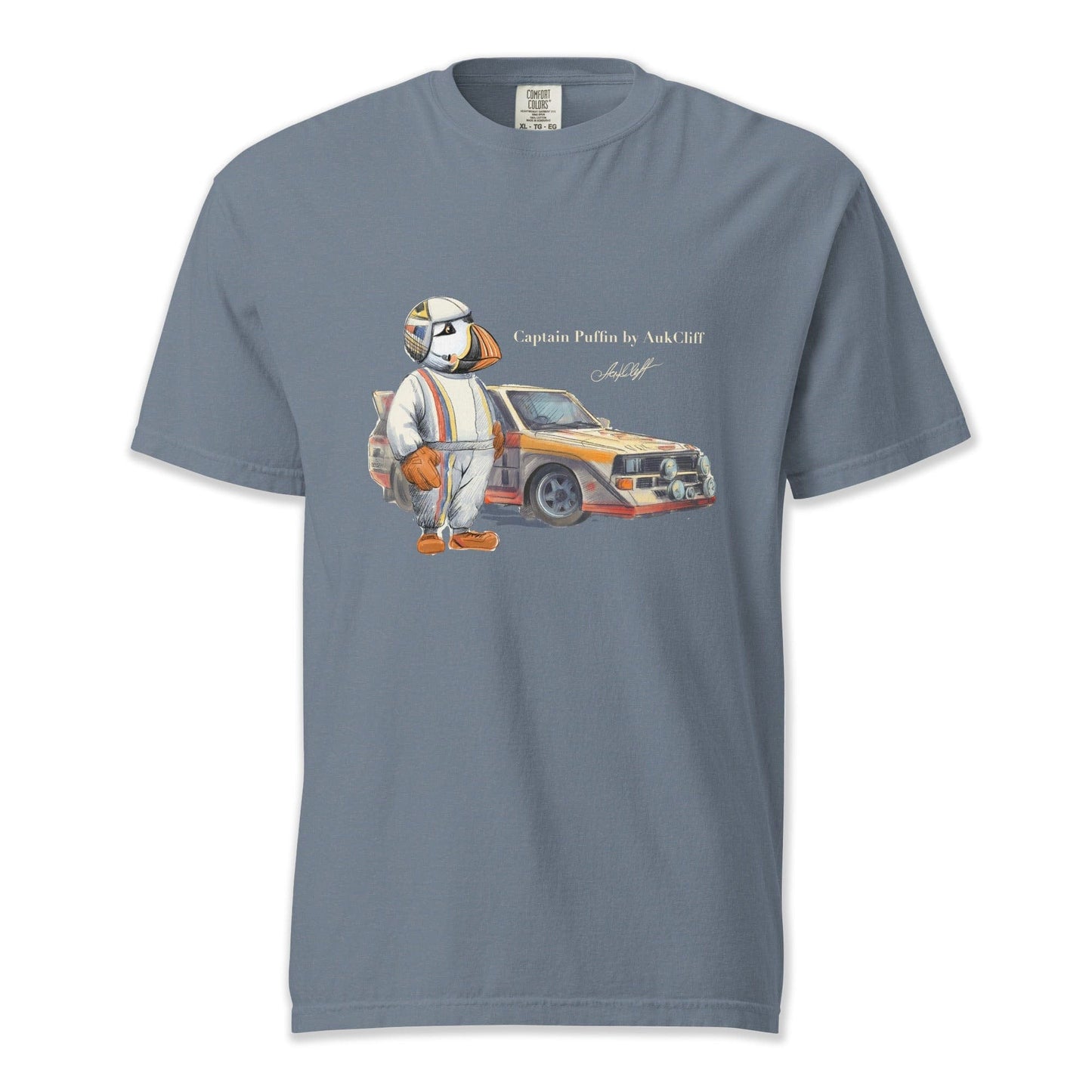 AukCliff Captain Puffin T-shirt Blue Jean / S Captain Puffin™ Rally Driver T-Shirt