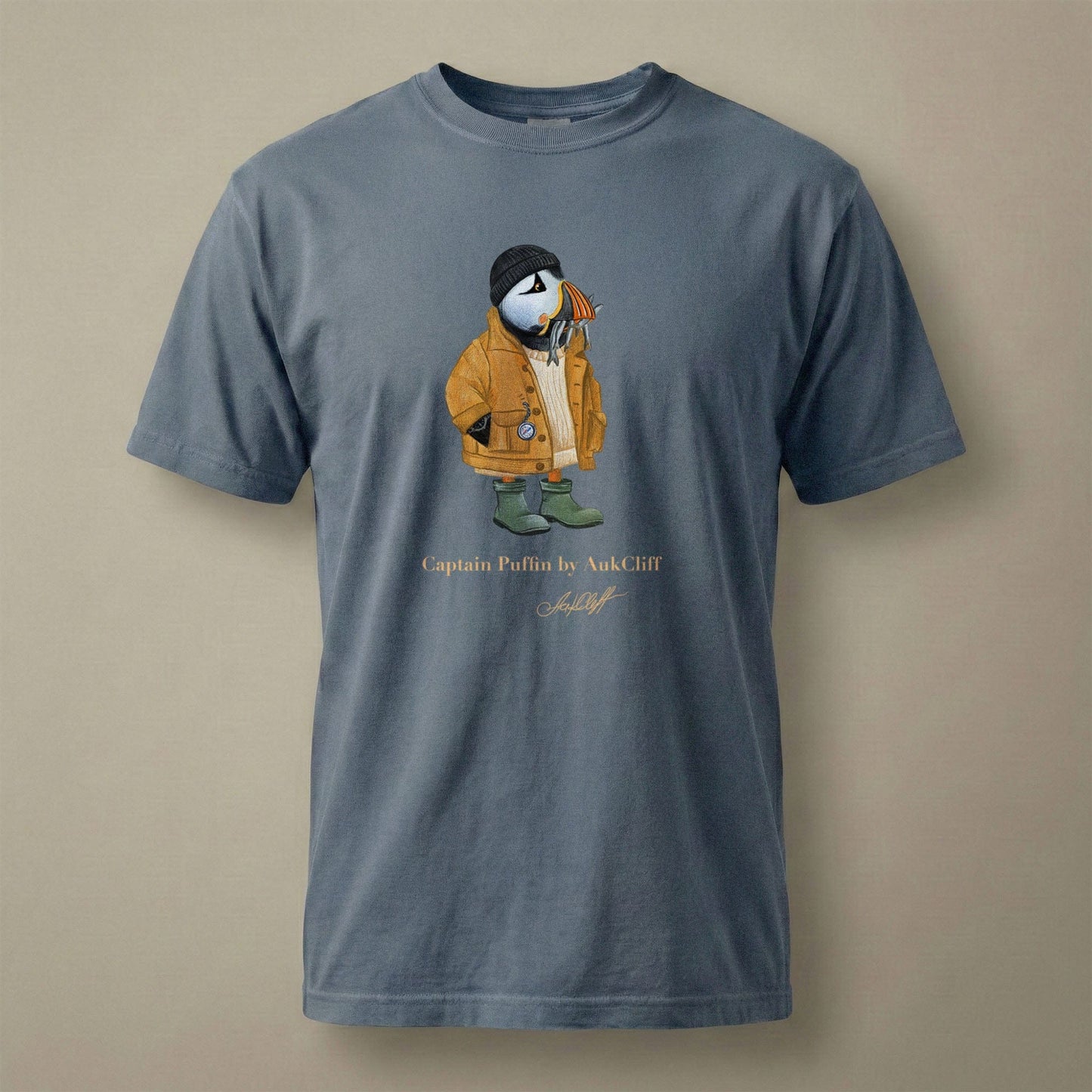 AukCliff Captain Puffin T-shirt Blue Jean / S Captain Puffin™ Sailor “Catch of the Day” Comfort Colors T-Shirt