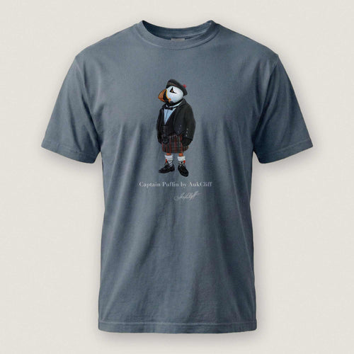 AukCliff® Captain Puffin T-shirt Blue Jean / S Captain Puffin™ Scottish Heritage Comfort Colors T-Shirt