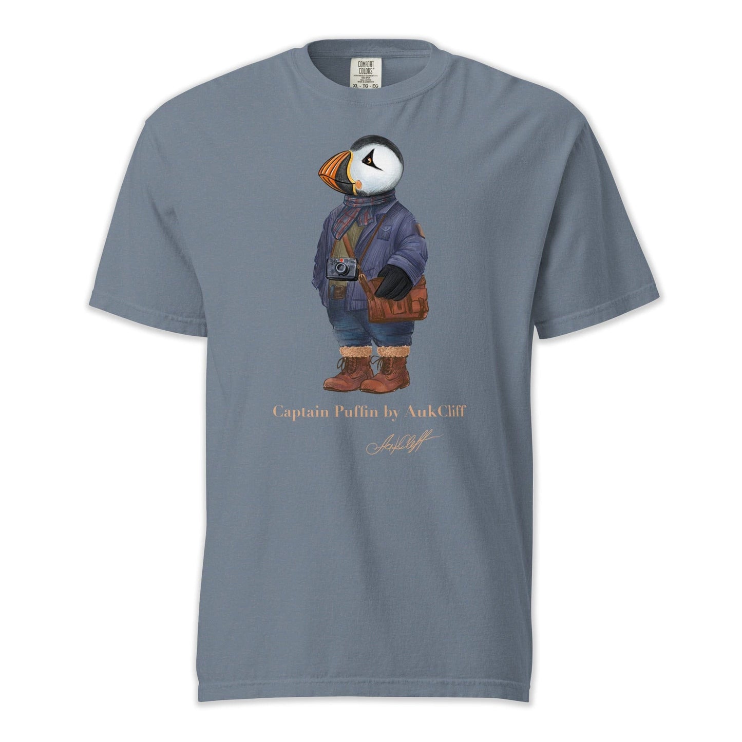 AukCliff Captain Puffin T-shirt Blue Jean / S Captain Puffin™ Street Photographer Comfort Colors T-Shirt
