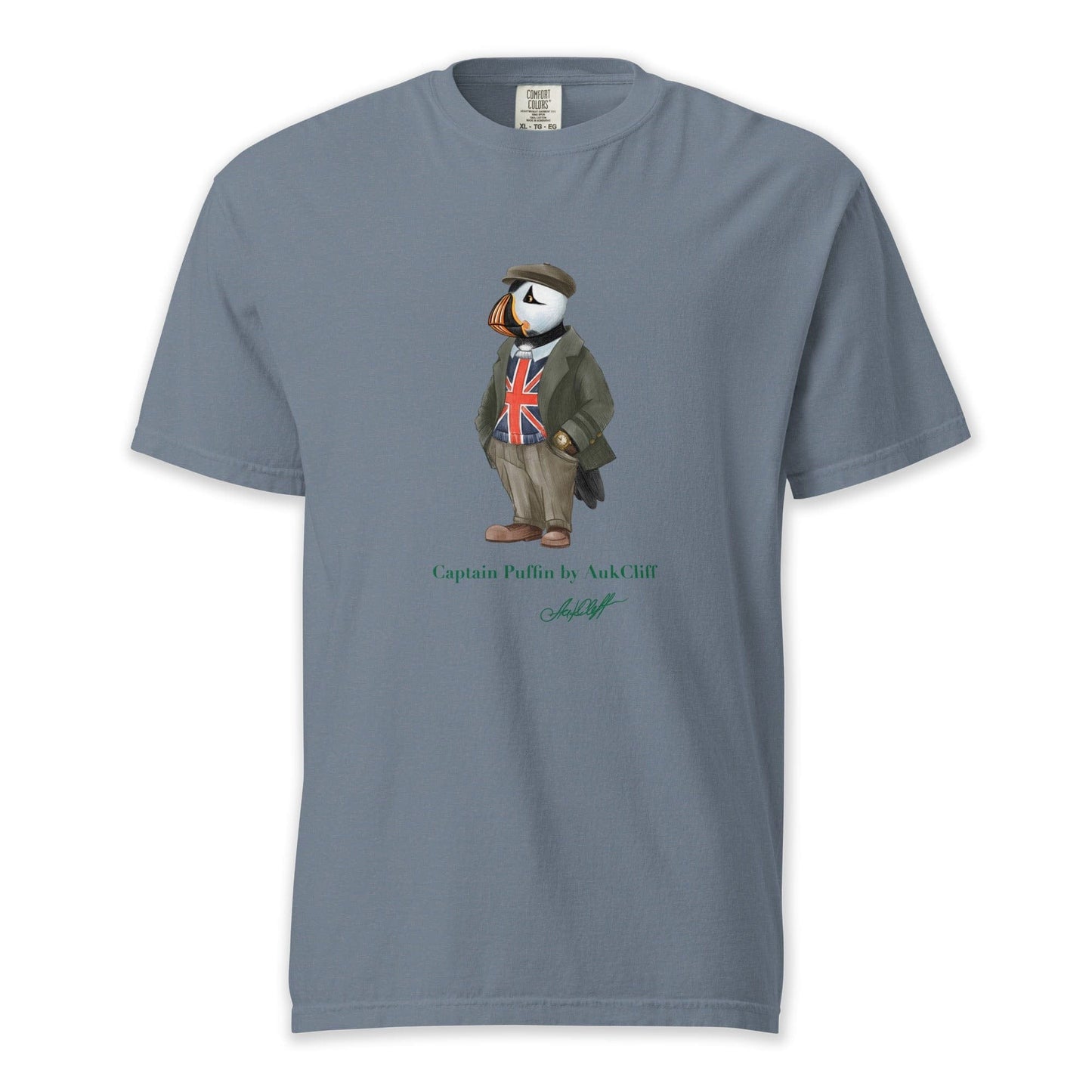 AukCliff Captain Puffin T-shirt Blue Jean / S Captain Puffin™ “The British Explorer” Comfort Colors T-Shirt