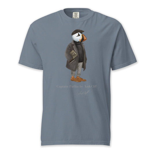 AukCliff Captain Puffin T-shirt Blue Jean / S Captain Puffin™ “The Curator” Comfort Colors T-Shirt