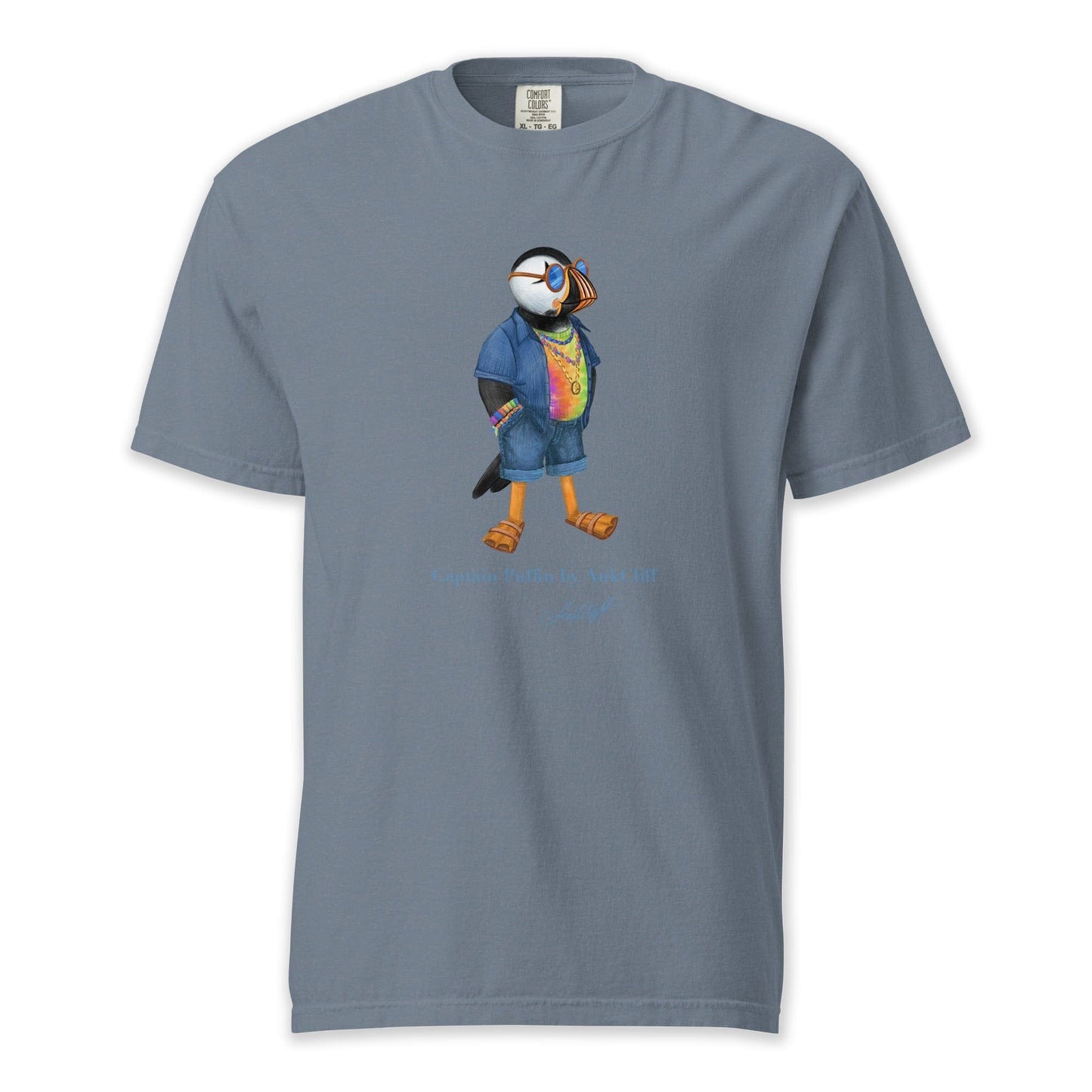 AukCliff Captain Puffin T-shirt Blue Jean / S Captain Puffin™ “The Festival Wanderer” Comfort Colors T-Shirt