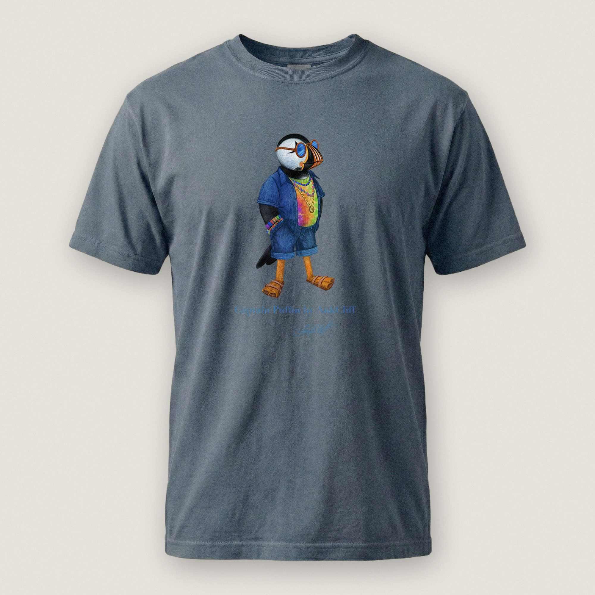 AukCliff Captain Puffin T-shirt Blue Jean / S Captain Puffin™ “The Festival Wanderer” Comfort Colors T-Shirt