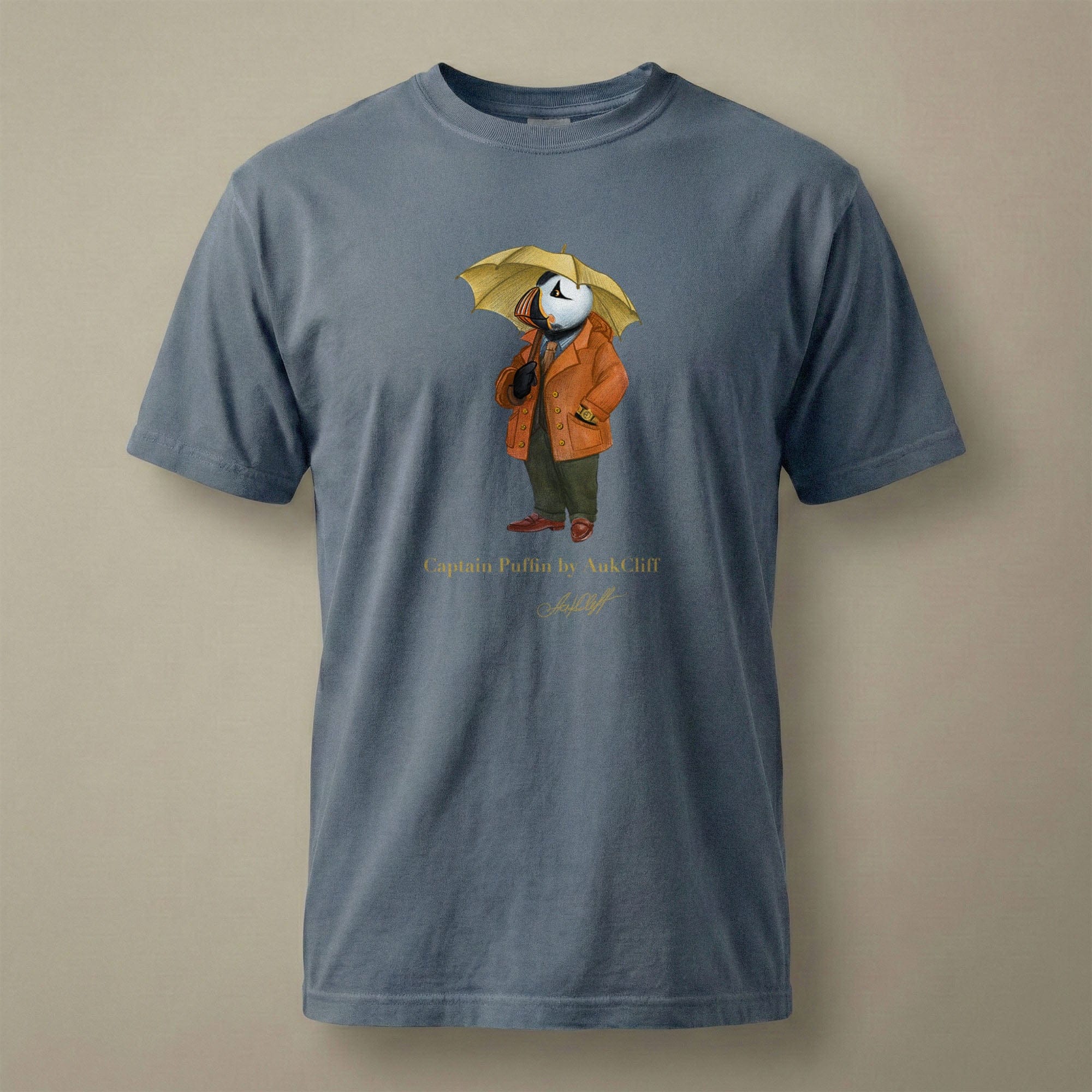 AukCliff Captain Puffin T-shirt Blue Jean / S Captain Puffin™ “The Spring Wanderer” T-Shirt