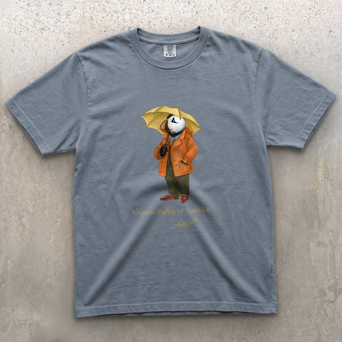 AukCliff Captain Puffin T-shirt Blue Jean / S Captain Puffin™ “The Spring Wanderer” T-Shirt