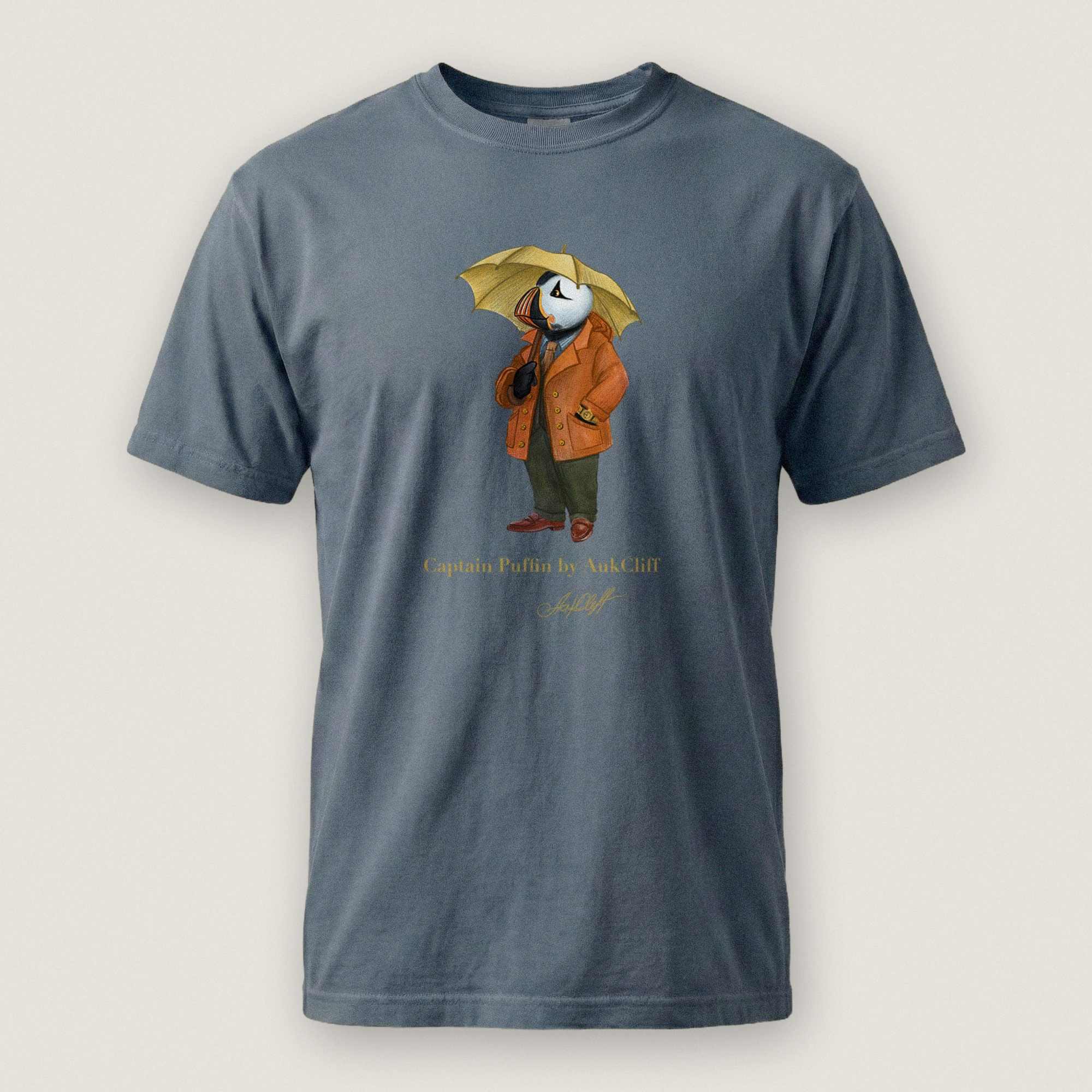 AukCliff Captain Puffin T-shirt Blue Jean / S Captain Puffin™ “The Spring Wanderer” T-Shirt