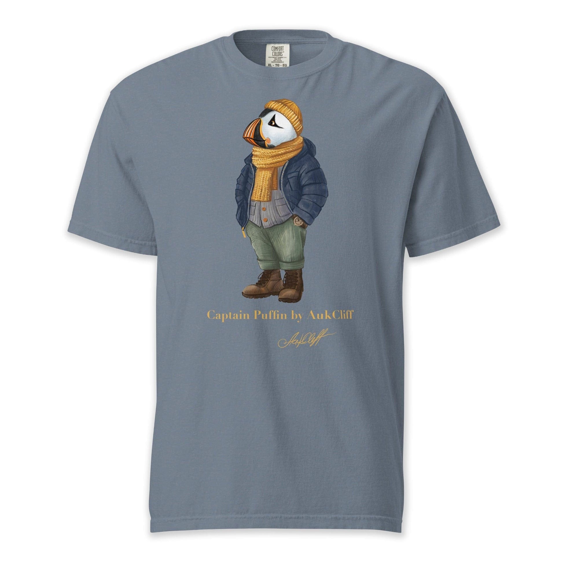 AukCliff Captain Puffin T-shirt Blue Jean / S Captain Puffin™ “The Winter Wanderer” Comfort Colors T-Shirt