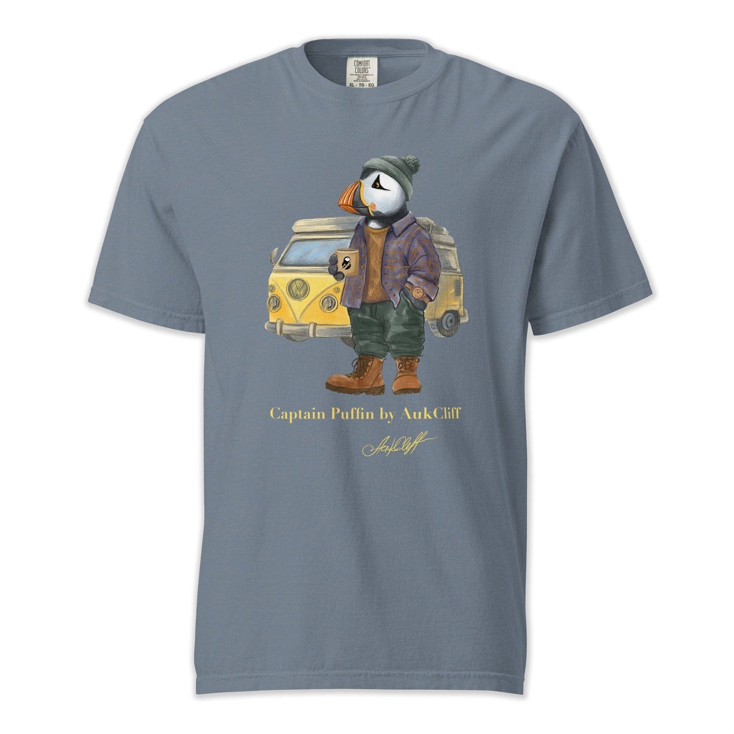 AukCliff Captain Puffin T-shirt Blue Jean / S Captain Puffin™ Van Life Comfort Colors T-Shirt