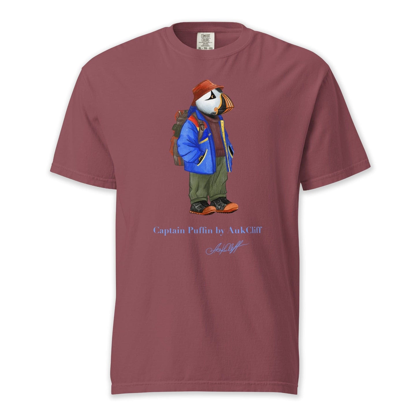 AukCliff Captain Puffin T-shirt Brick / S Captain Puffin™ 90’s Outdoor Style Comfort Colors T-Shirt