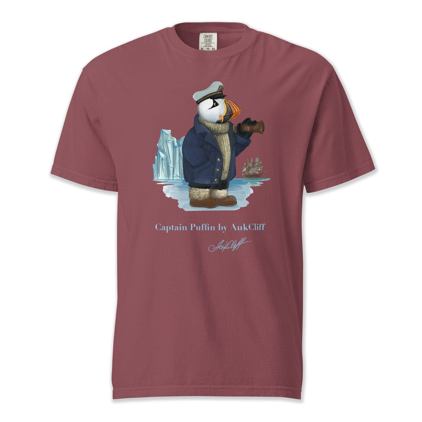 AukCliff Captain Puffin T-shirt Brick / S Captain Puffin™ Arctic Sailor Comfort Colors T-Shirt