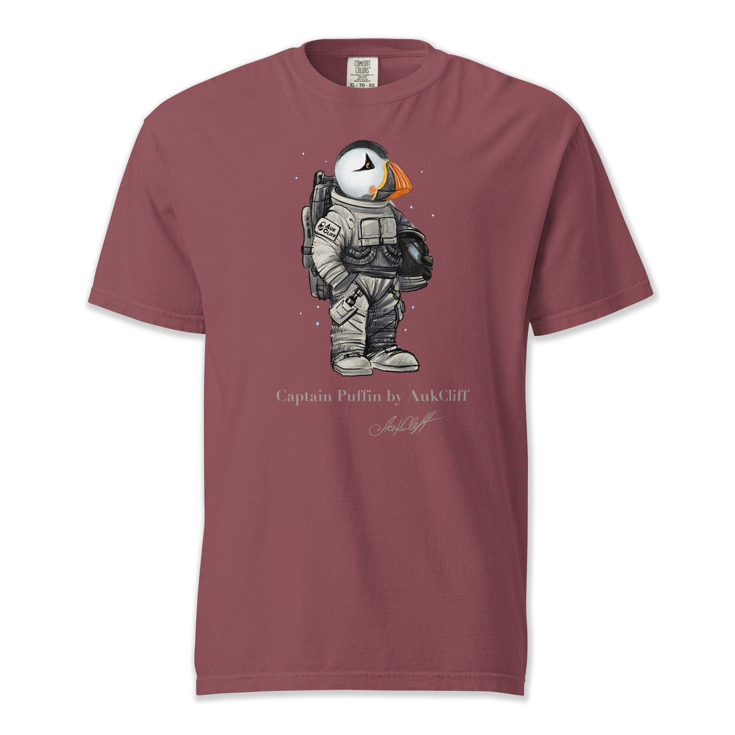 AukCliff Captain Puffin T-shirt Brick / S Captain Puffin™ Astronaut Comfort Colors T-Shirt