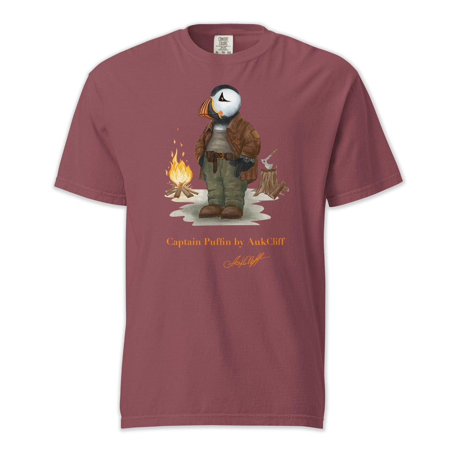 AukCliff Captain Puffin T-shirt Brick / S Captain Puffin™ Bushcraft Comfort Colors T-Shirt