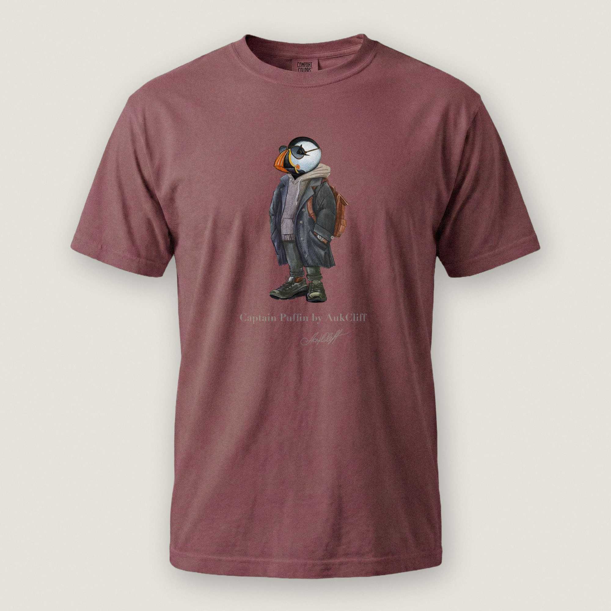 AukCliff® Captain Puffin T-shirt Brick / S Captain Puffin™ “City Explorer” Comfort Colors T-Shirt