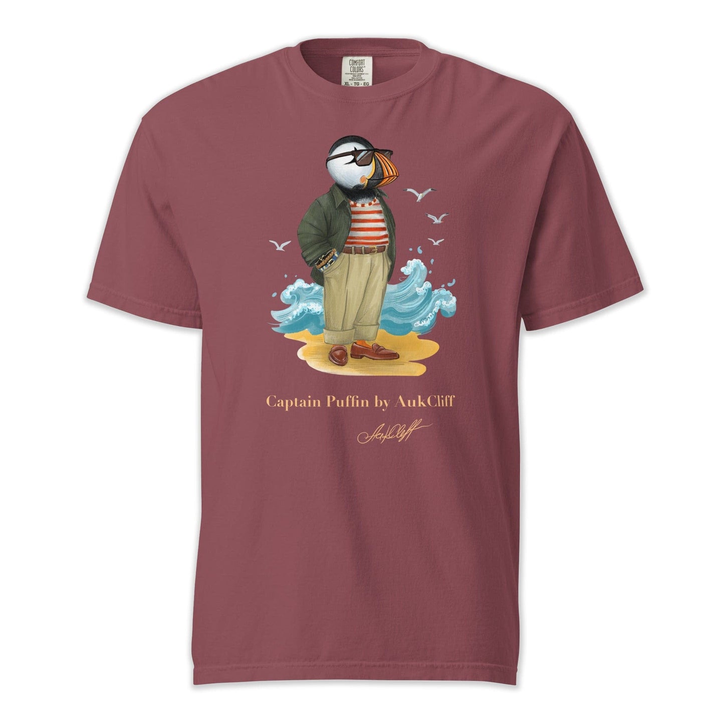 AukCliff Captain Puffin T-shirt Brick / S Captain Puffin™ Coastal Wanderer Comfort Colors T-Shirt