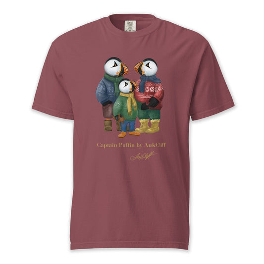 AukCliff Captain Puffin T-shirt Brick / S Captain Puffin™ “Festive Family” Comfort Colors T-Shirt