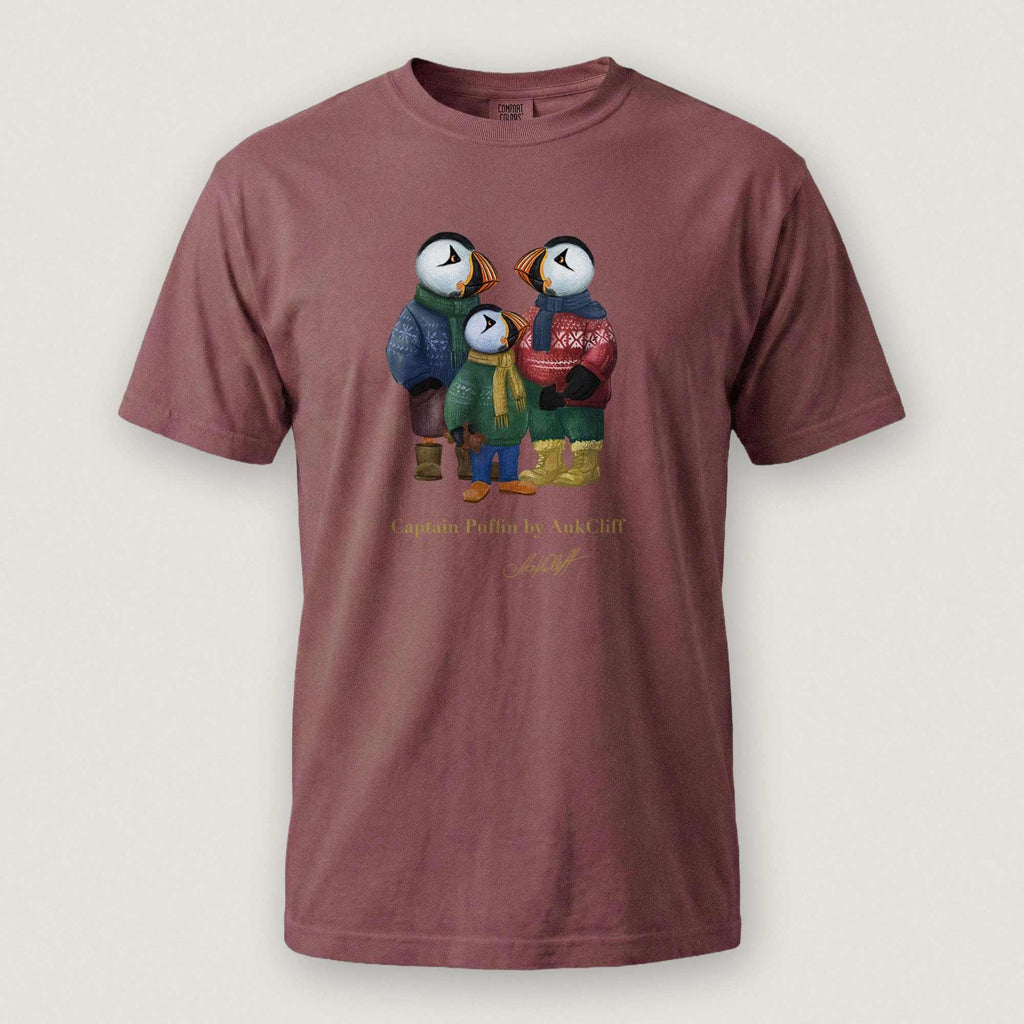AukCliff Captain Puffin T-shirt Brick / S Captain Puffin™ “Festive Family” Comfort Colors T-Shirt