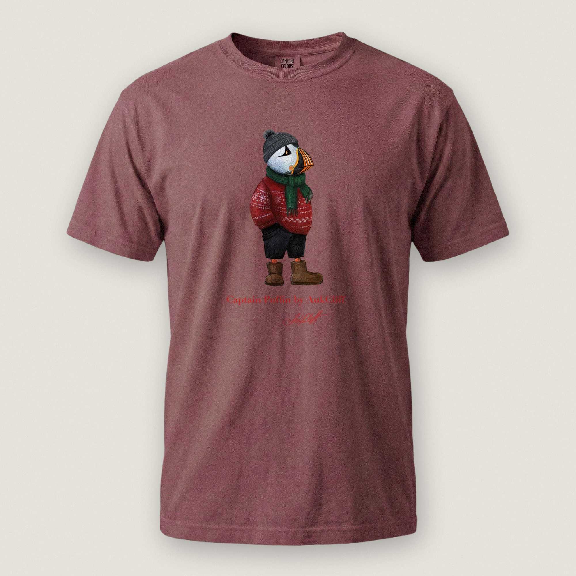 AukCliff Captain Puffin T-shirt Brick / S Captain Puffin™ “Festive Puffin” Comfort Colors T-Shirt