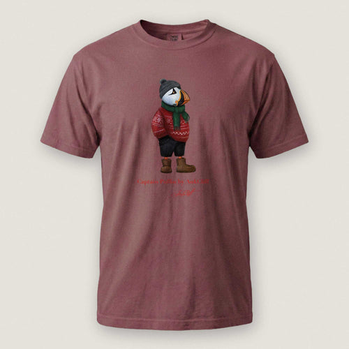 AukCliff Captain Puffin T-shirt Brick / S Captain Puffin™ “Festive Puffin” Comfort Colors T-Shirt