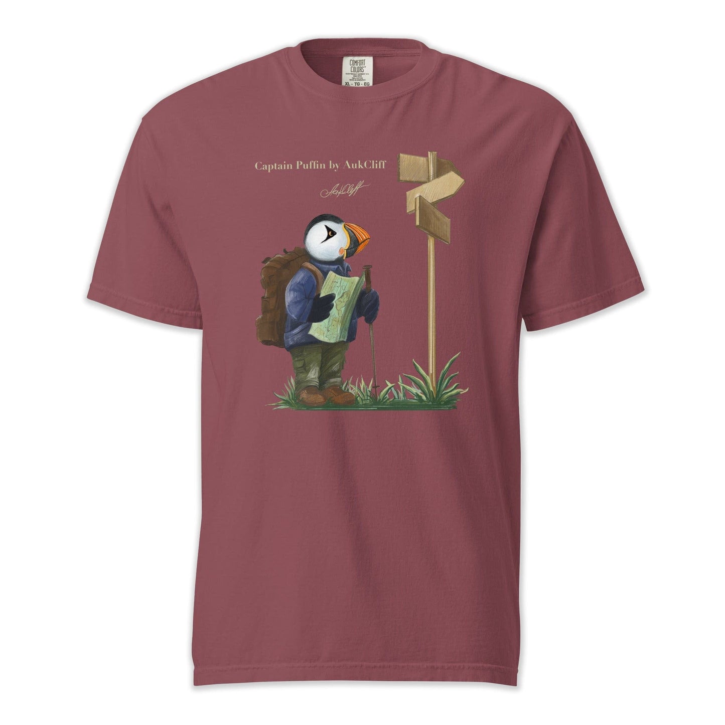 AukCliff Captain Puffin T-shirt Brick / S Captain Puffin™ Hiker Comfort Colors T-Shirt