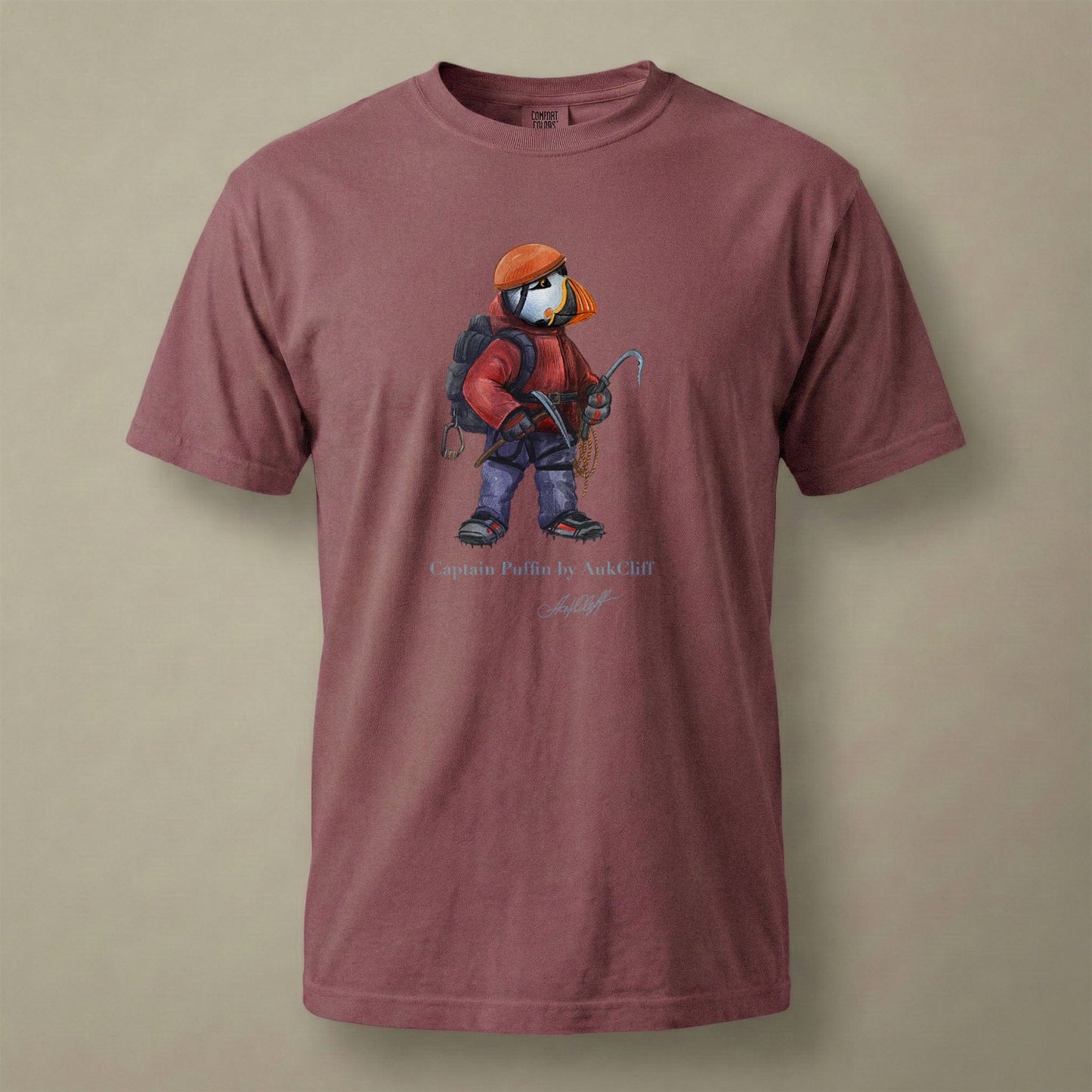 AukCliff Captain Puffin T-shirt Brick / S Captain Puffin™ Ice Climber Comfort Colors T-Shirt
