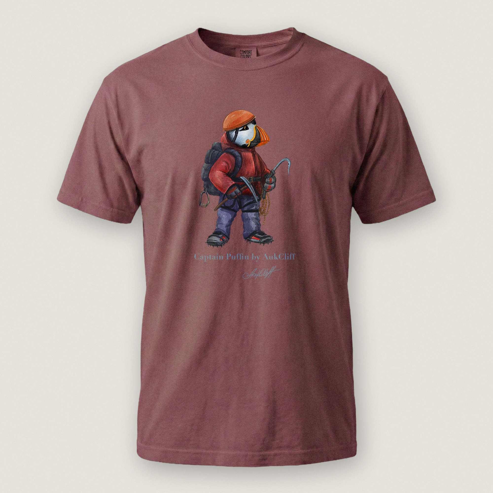 AukCliff Captain Puffin T-shirt Brick / S Captain Puffin™ Ice Climber Comfort Colors T-Shirt
