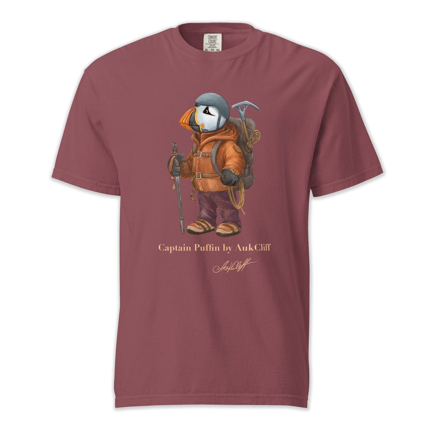 AukCliff Captain Puffin T-shirt Brick / S Captain Puffin™ Mountaineer Comfort Colors T-Shirt