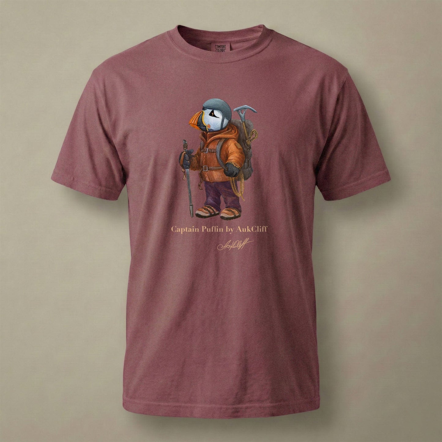 AukCliff Captain Puffin T-shirt Brick / S Captain Puffin™ Mountaineer Comfort Colors T-Shirt
