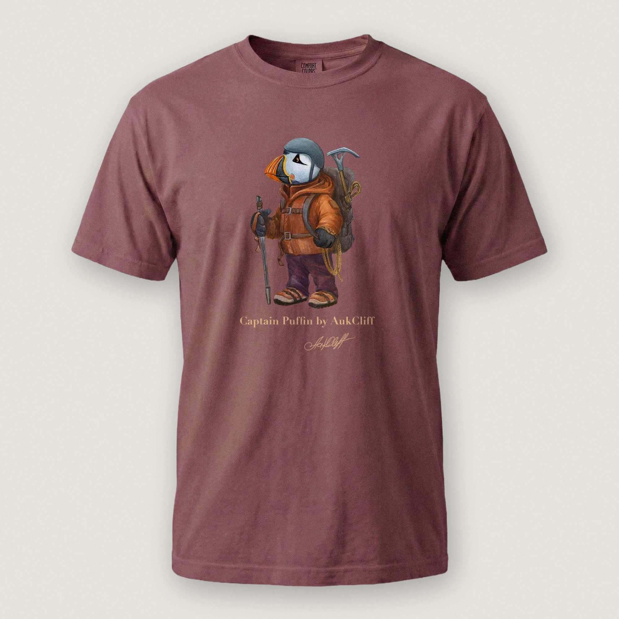 AukCliff Captain Puffin T-shirt Brick / S Captain Puffin™ Mountaineer Comfort Colors T-Shirt