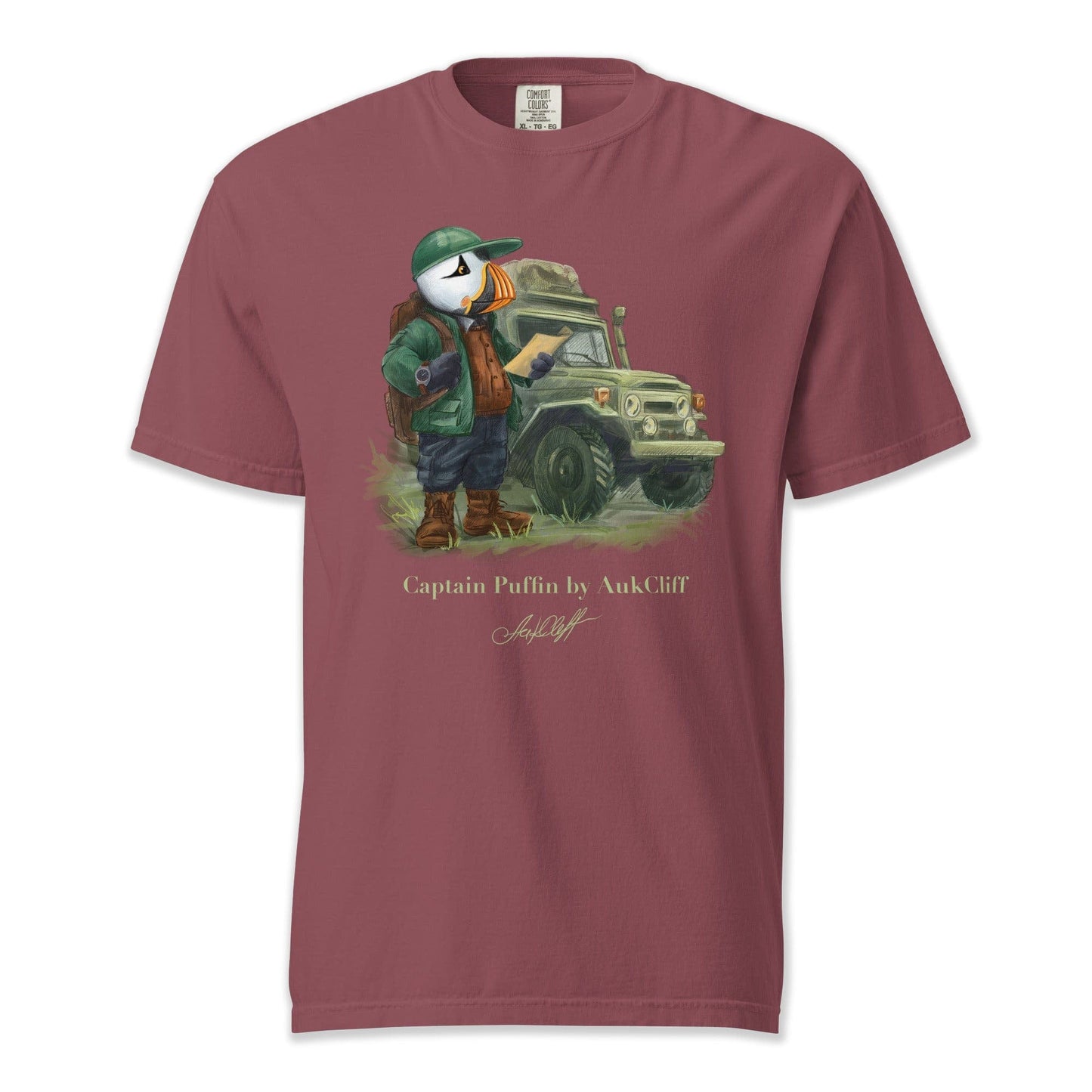 AukCliff Captain Puffin T-shirt Brick / S Captain Puffin™ Overland Explorer Comfort Colors T-Shirt