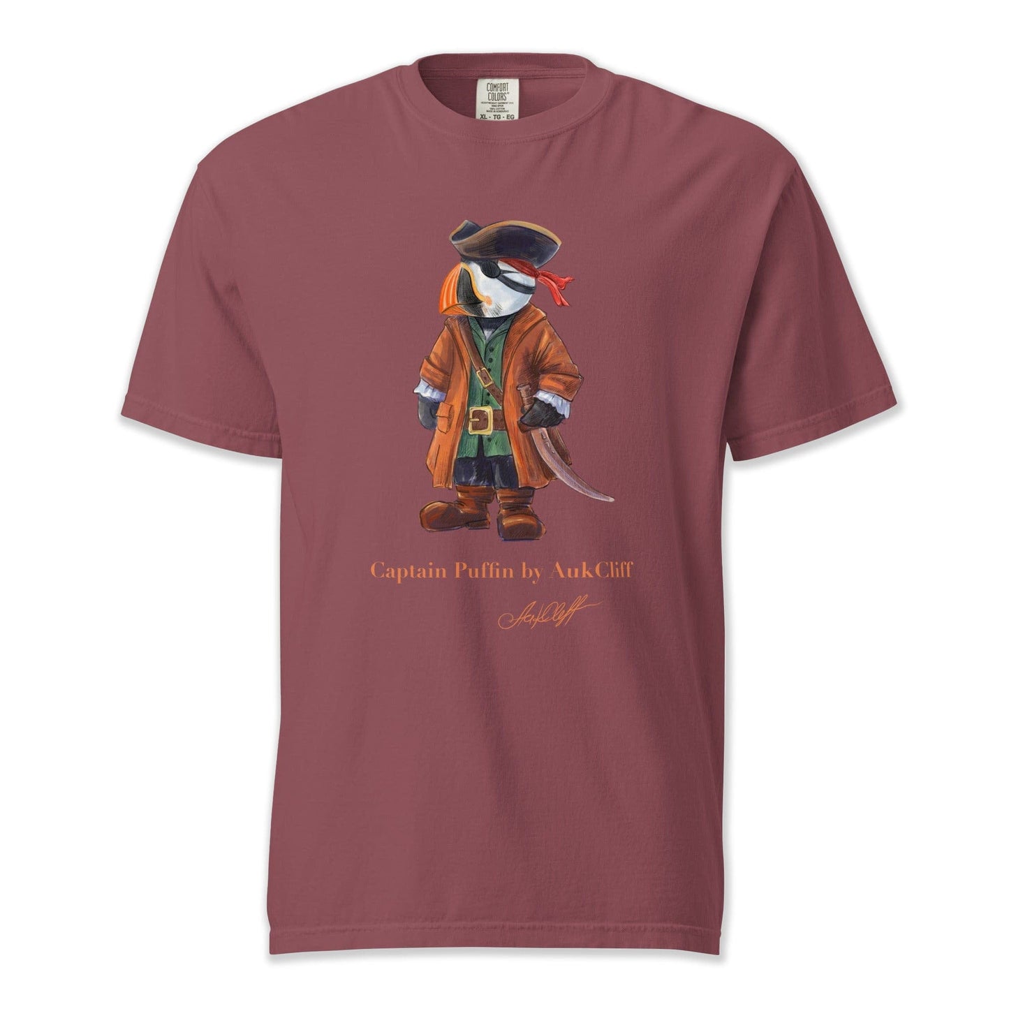 AukCliff Captain Puffin T-shirt Brick / S Captain Puffin™ Pirate Comfort Colors T-Shirt