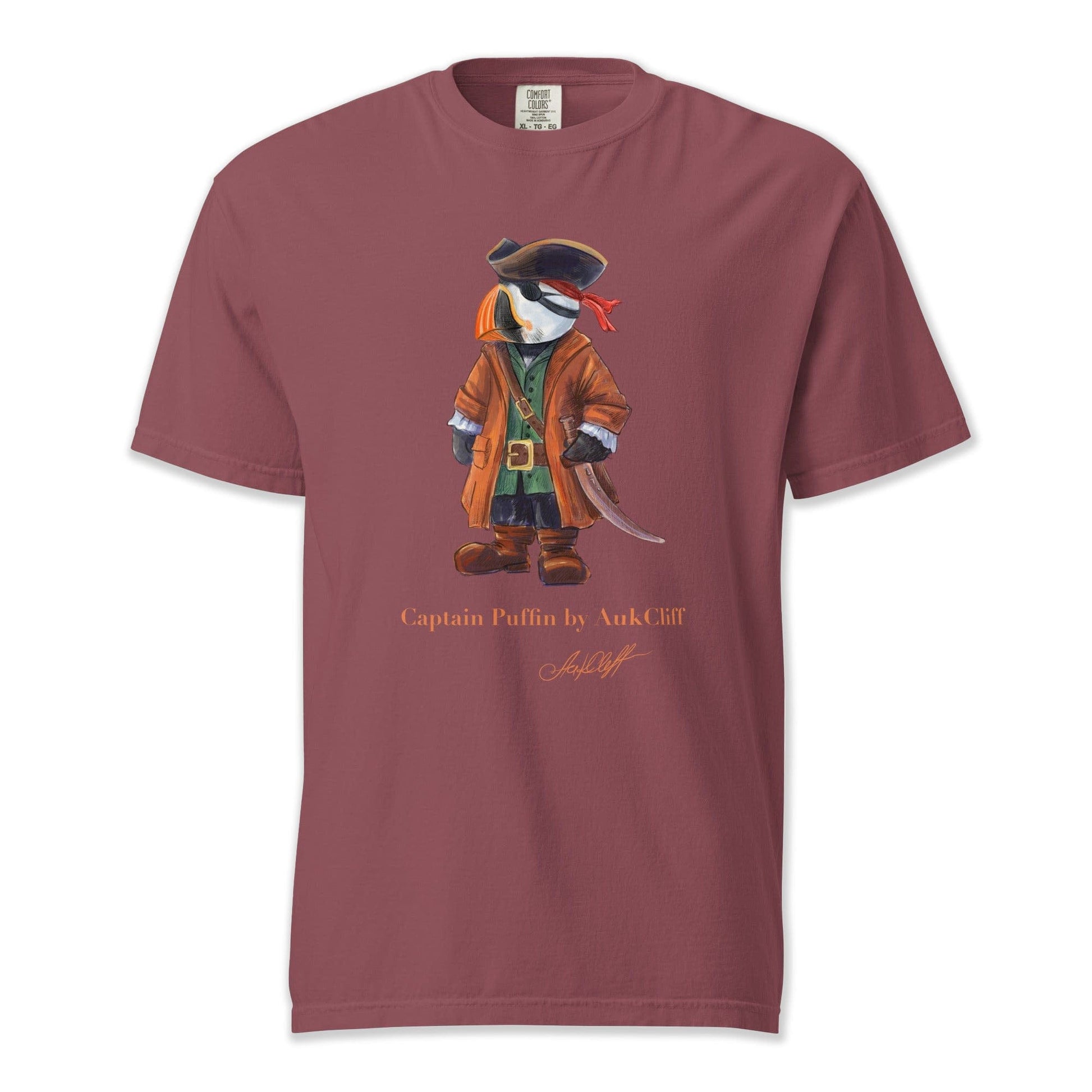 AukCliff Captain Puffin T-shirt Brick / S Captain Puffin™ Pirate Comfort Colors T-Shirt