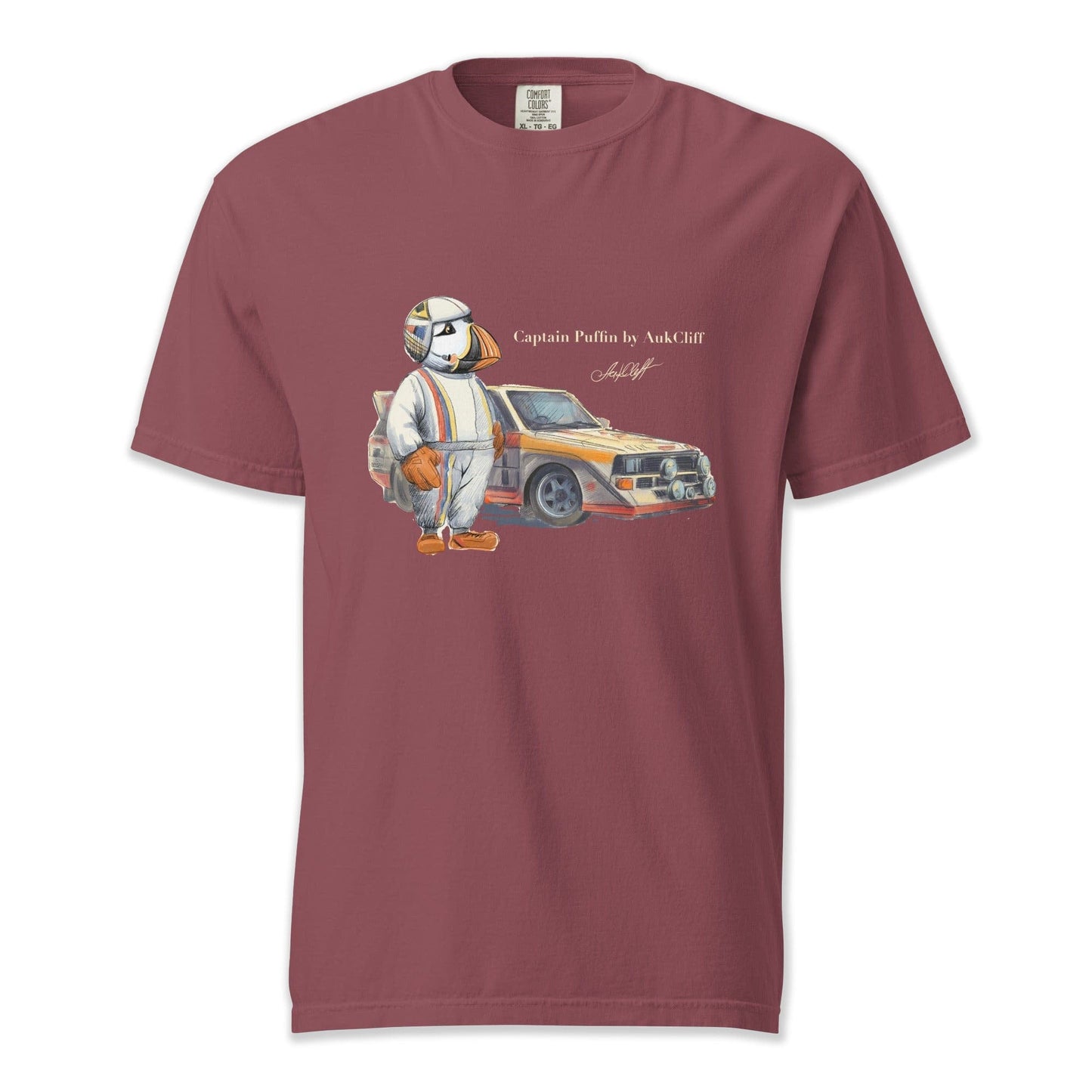 AukCliff Captain Puffin T-shirt Brick / S Captain Puffin™ Rally Driver T-Shirt