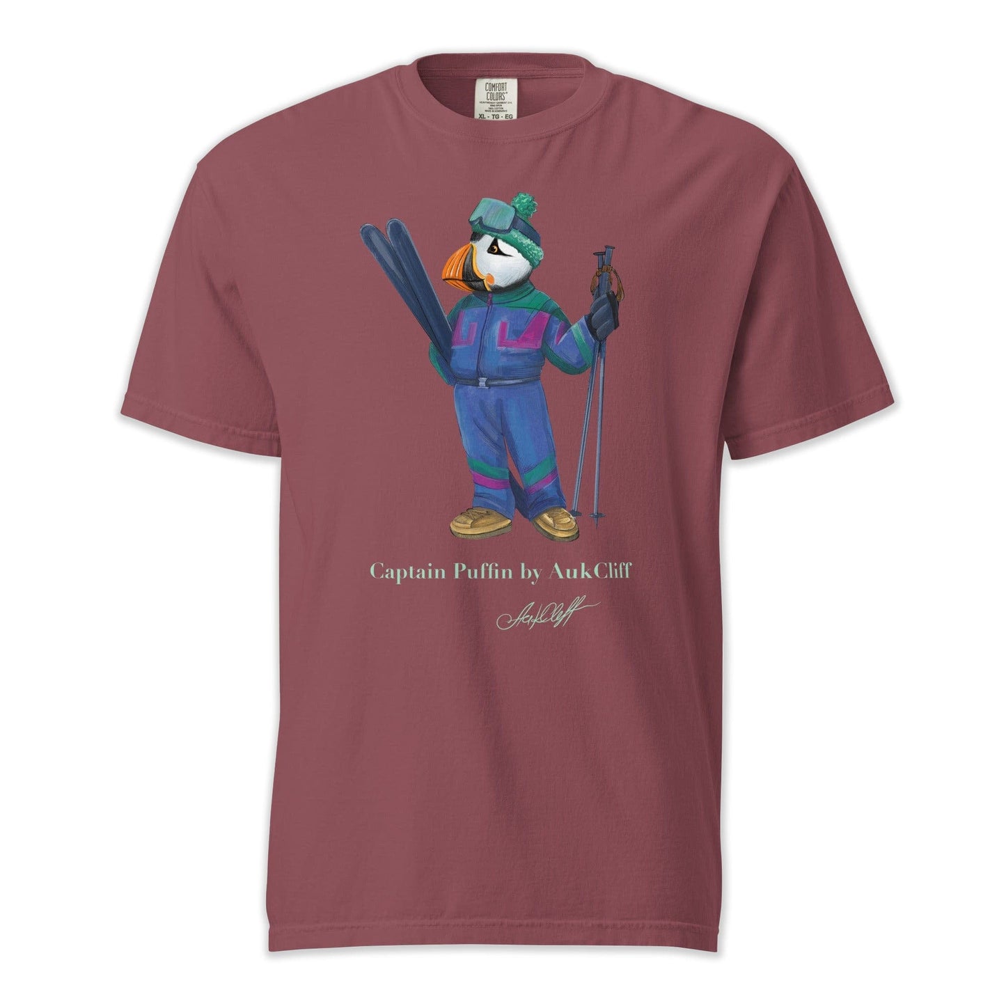 AukCliff Captain Puffin T-shirt Brick / S Captain Puffin™ Retro Ski Comfort Colors T-Shirt