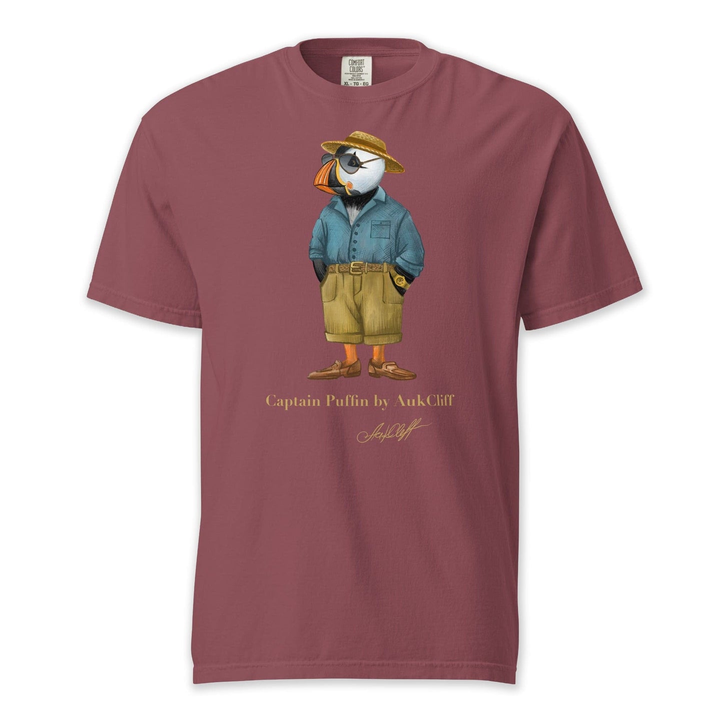 AukCliff Captain Puffin T-shirt Brick / S Captain Puffin™ “Summer Scout” Comfort Colors T-Shirt