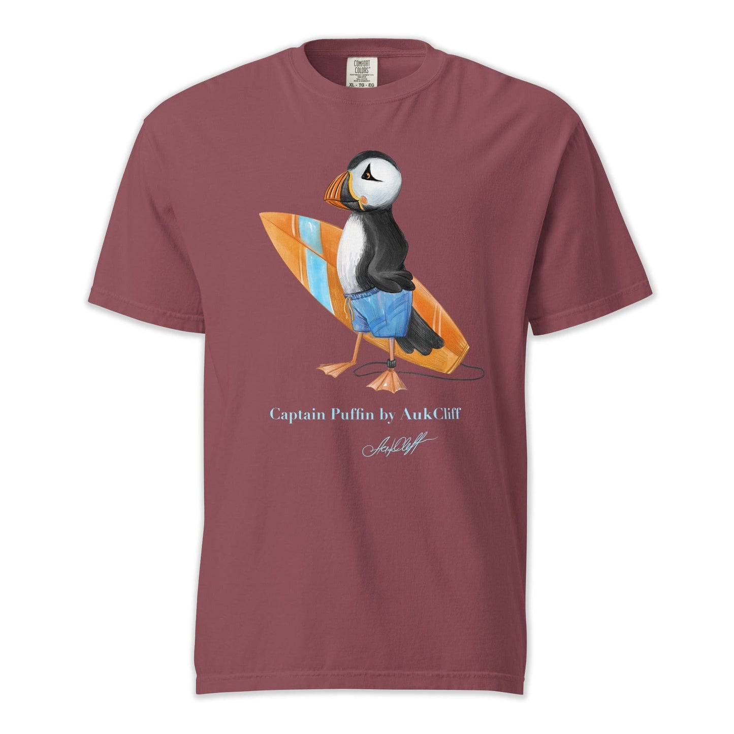 AukCliff Captain Puffin T-shirt Brick / S Captain Puffin™ Surfer Comfort Colors T-Shirt